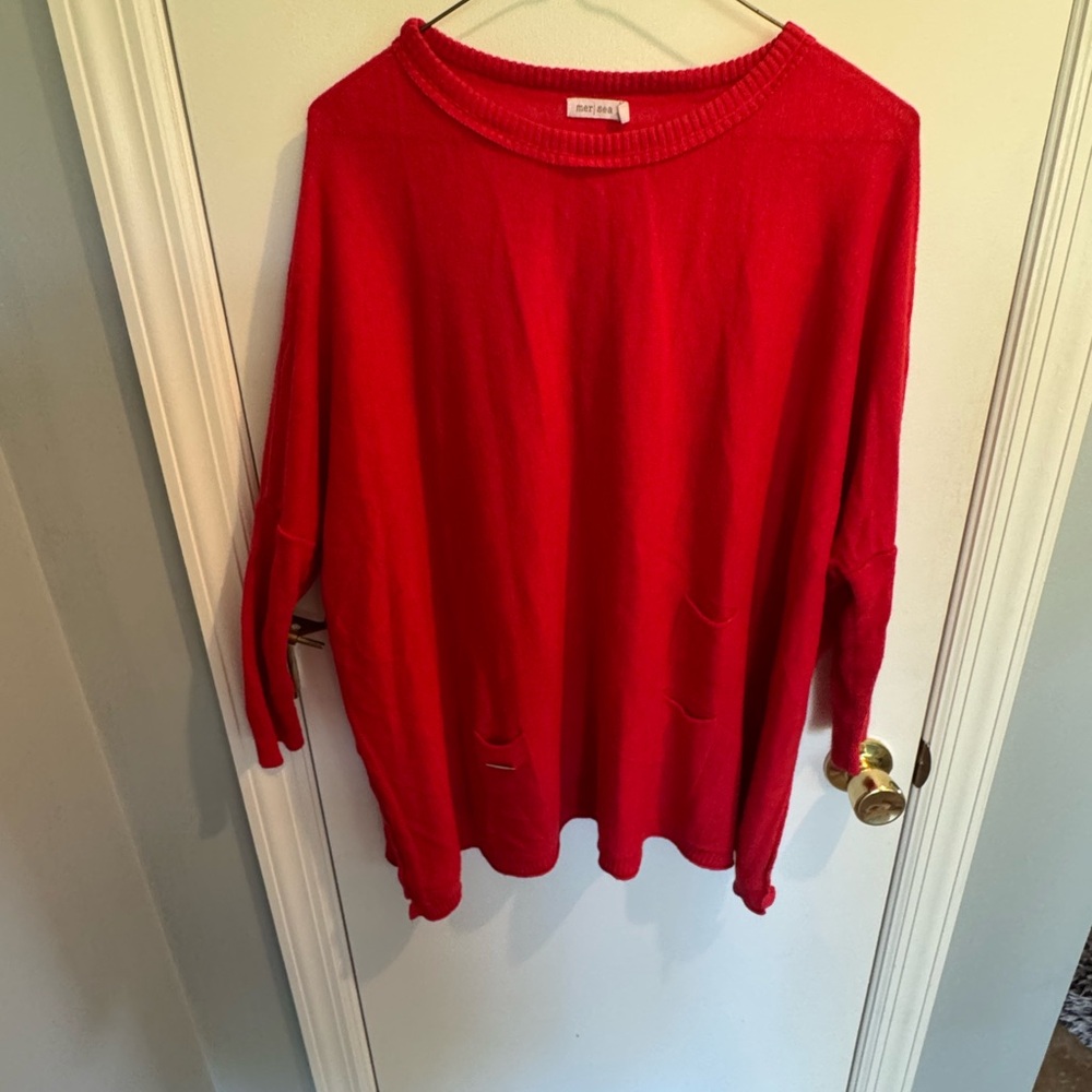 Mersea Vibrant Red Catalina Sweater - Picture 3 of 6
